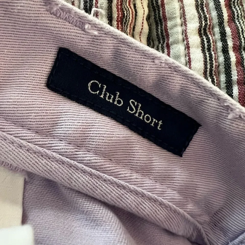 Vineyard Vines Mens Club Shorts Cotton Twill Lavender Preppy Casual Size 42